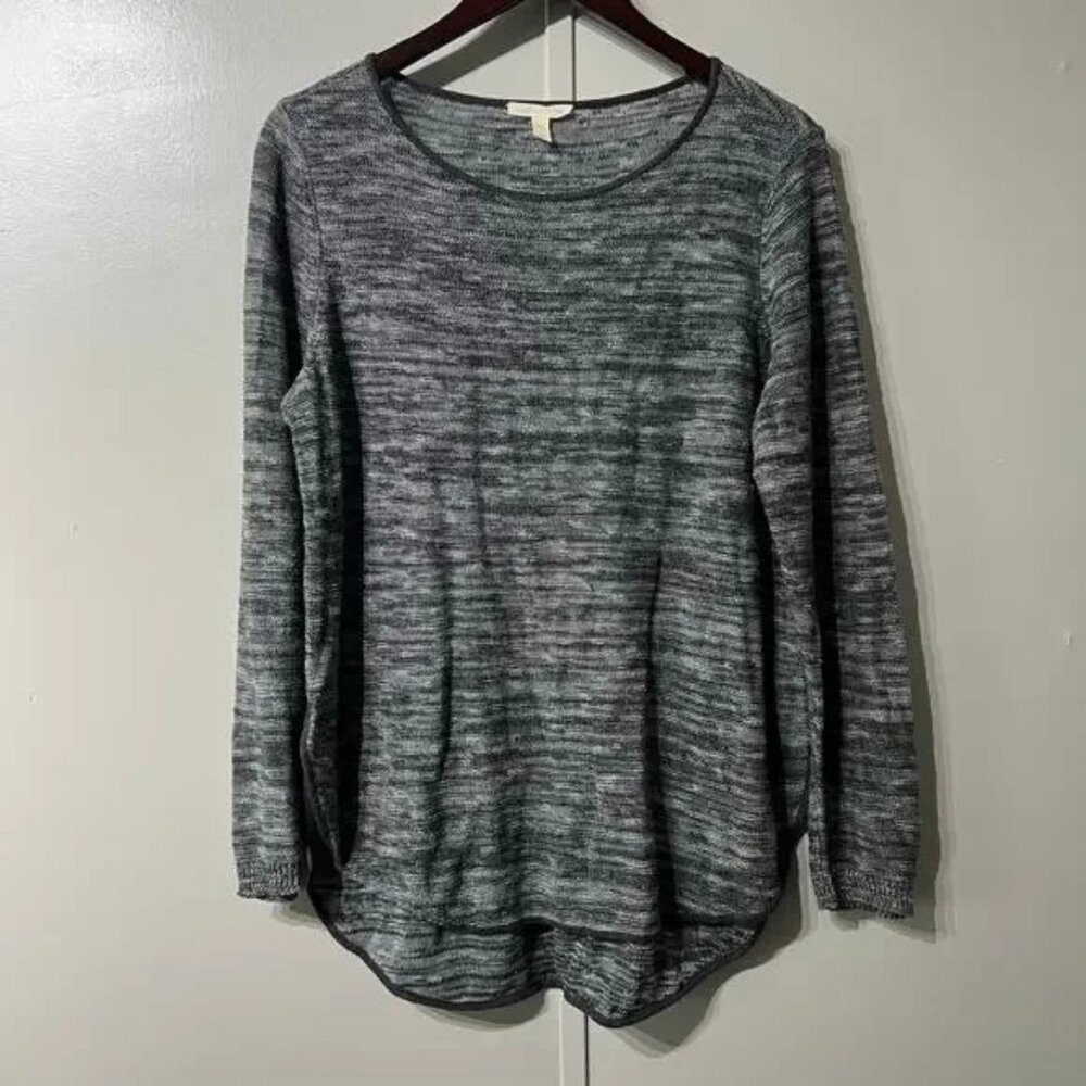 Eileen Fisher Round Neck Linen Blend Pullover Long Sleeve Sweater | Size Medium